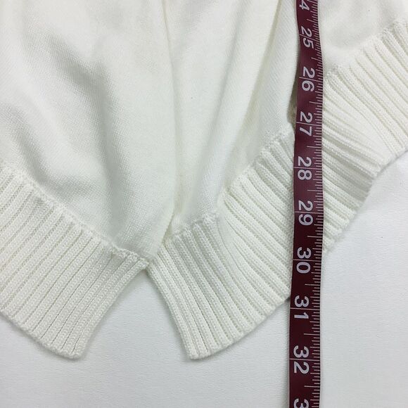 Cache Open Front Cardigan Sweater Cotton Modal Cashmere Women's XS Ivory Cream - Picture 9 of 10